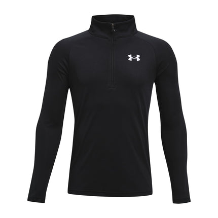 Under Armour Boy's Tech 2.0 1/2 Zip Shirt Black/Wh