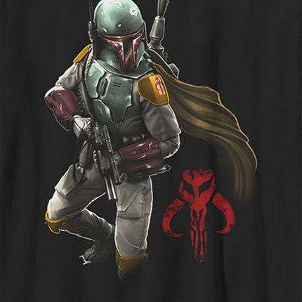 STAR WARS Mandalorian Warrior Boy's Premium Solid Crew Tee, Black, Youth X-Small