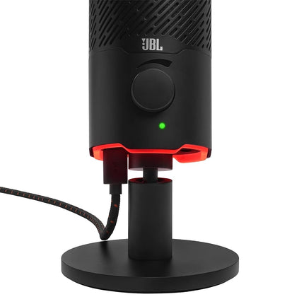 JBL Quantum Stream Wireless USB-C - Portable Wireless Streaming Microphone for Crystal Clear Recordings, 24 Hours Recording Time, Plus Speed Charging, Windshield Included for