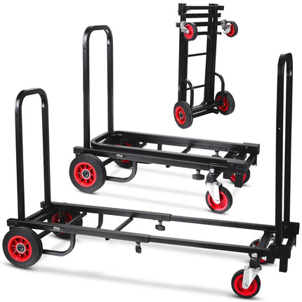 Pyle Heavy Duty Folding Equipment Trolley – 8-in-1