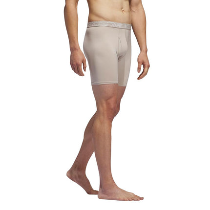adidas Men's Microfiber 3-Pack Boxer Brief, Wonder Beige/Carbon Grey/Onix Grey, L