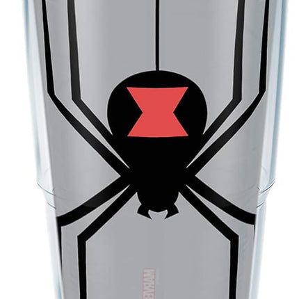 Tervis Marvel - Black Widow Gobelet de voyage isolant à double paroi fabriqué aux États-Unis, garde les boissons froides et chaudes, 710 ml, transparent