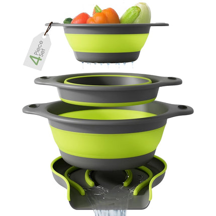 Gevoli Collapsible Colanders (3 Pack Set) Food Str