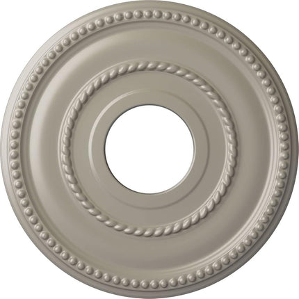 12 1/8"OD x 3 5/8"ID x 3/4"P Valeriano Ceiling Medallion (Fits Canopies up to 6 1/4"), Hand-Painted Pearl White