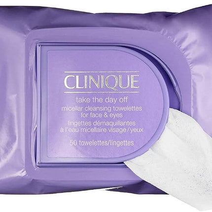 Cleansers & Makeup Removers by Clinique Take The Day Off Micellar Cleansing Towelettes for Face and Eyes x 50