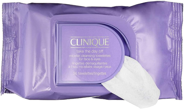 Cleansers & Makeup Removers by Clinique Take The Day Off Micellar Cleansing Towelettes for Face and Eyes x 50