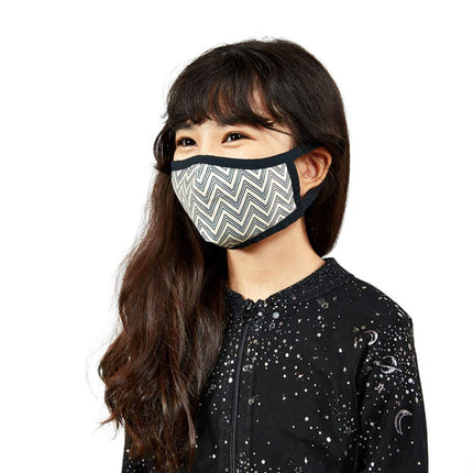 Safe+Mate x Case-Mate - Kids Face Mask (Ages 7-11) - Washable & Reusable - Cloth Face Mask - Cotton - with Filter - Chevron