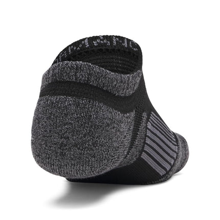 Under Armour Unisex Socks (Pack of 6), (008) Ultimate Black/Ultimate Black/Castlerock, M