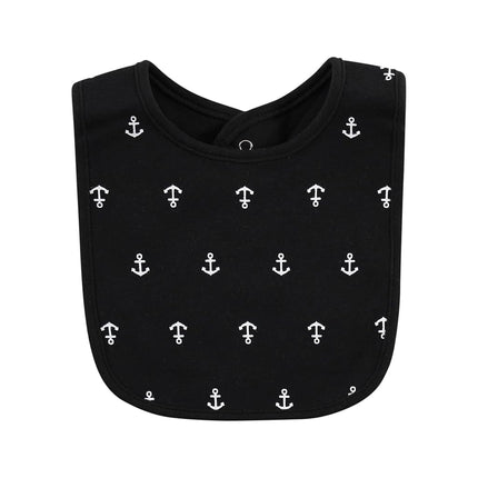 Hudson Baby Unisex Baby Cotton Bibs, Pirate Shark, One Size