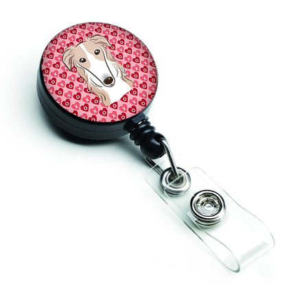 Caroline's Treasures BB5298BR Borzoi Retractable Badge Reel, Belt Clip, Multicolor