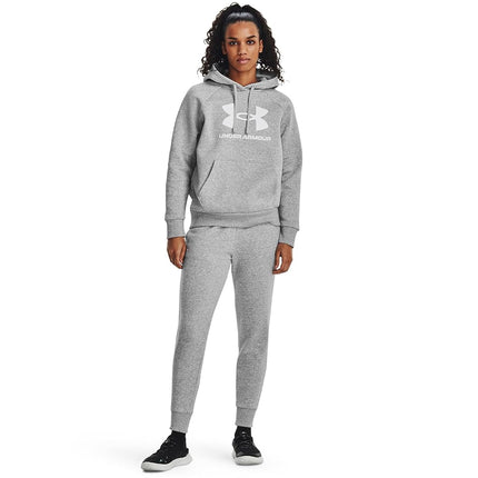 Under Armour Womens Rival Fleece Big Logo Hoodie Gray L
