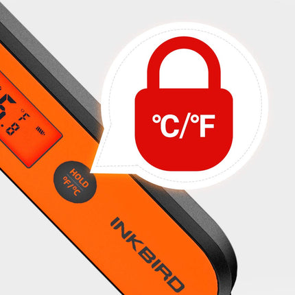 Thermomètre à viande numérique à lecture instantanée Inkbird IHT-1P, étanche et rechargeable avec fonction de calibration, aimant et rétroéclairage pour la cuisson, le grill, le fumoir et la cuisine (pour la dinde notamment)