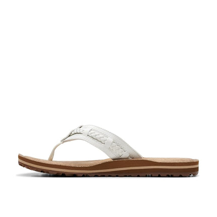 Clarks Women's Fenner Nerice Flip-Flop, Off-White, 6 UK