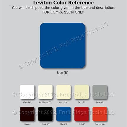 Leviton 1-Gang, 1-Duplex, Midway Nylon Wallplate, Midway Size, 1 Pack, PJ8-BU, Blue