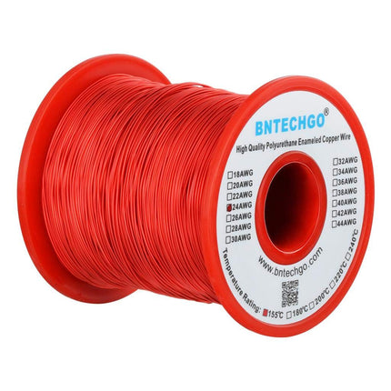 BNTECHGO 24 AWG Magnet Wire - Enameled Copper Wire