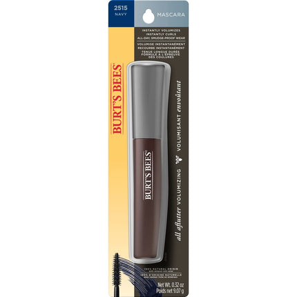 Máscara de Pestañas Voluminizadora 100% Origen Natural Burt's Bees, Azul Marino, 10 ml
