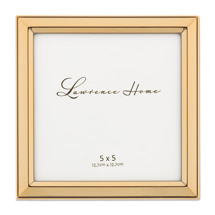 Lawrence Frames 5x5 Gold Metal Classic Bevel Pictu