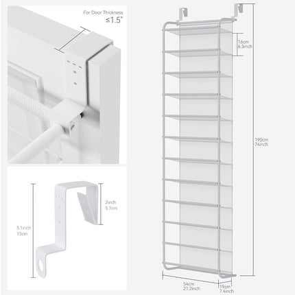 Whitmor, White 36-Pair Over The Door Shoe Organizer