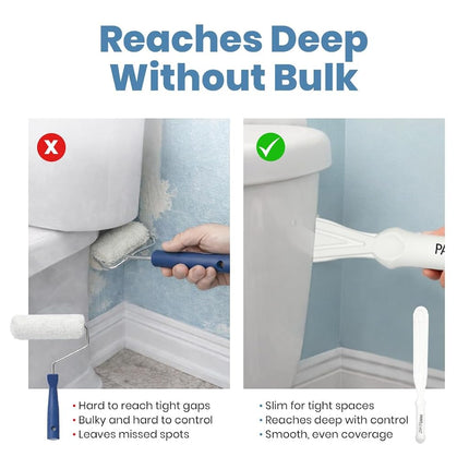 PAINT BEHIND -16 in L x 12 in W x 19 in H - Nylon Tool - Easily Hard to Reach Areas, Flat Paint Brush, Toilet Wall Painting Supplies for Home Improvement Paint Kit