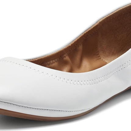 Lucky Brand Women's Emmie Ballet Flats (7 C/D US, Bright White)