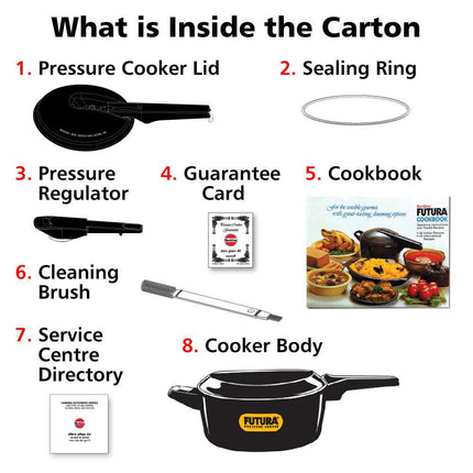 Hawkins F45 Pressure Cooker, 4 Litre, Black