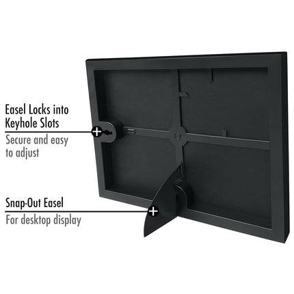 Americanflat Front Loading 4x6 Picture Frame with Shatter-Resistant Glass - Set of 12 - Metropolitan Collection - Photo Frame for Tabletop and Wall Display - Black