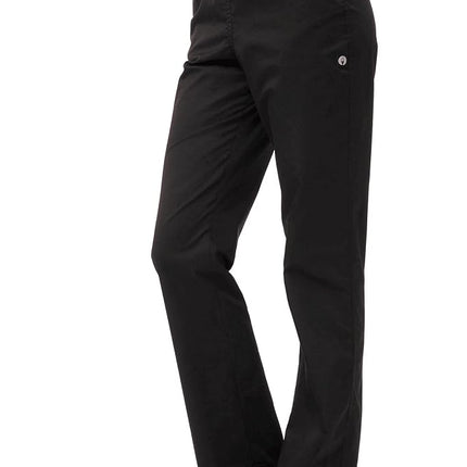 Chef Works Women's Lightweight Slim Chef Pants, Black, S