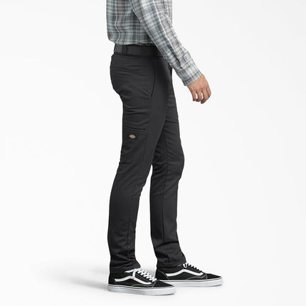 Dickies Mens Skinny Fit Work Pants, Black, 38W x 30L