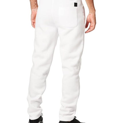 Southpole Men's Active Fleece Open Bottom Sweatpants - Regular and Big & Tall Sizes, White, Small