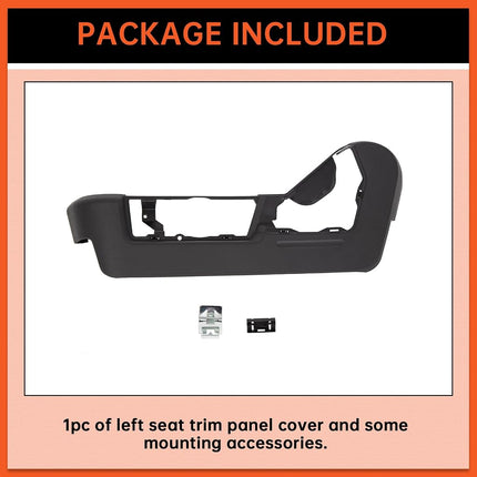 ECOTRIC Panel de cubierta del embellecedor del asiento delantero del lado del conductor Compatible con Ford F150 Lincoln Mark LT 2009-2014 Reemplazo para 9L3Z-1662187-EA, F761 NO apto para asientos eléctricos con ajuste manual y Super Cab.