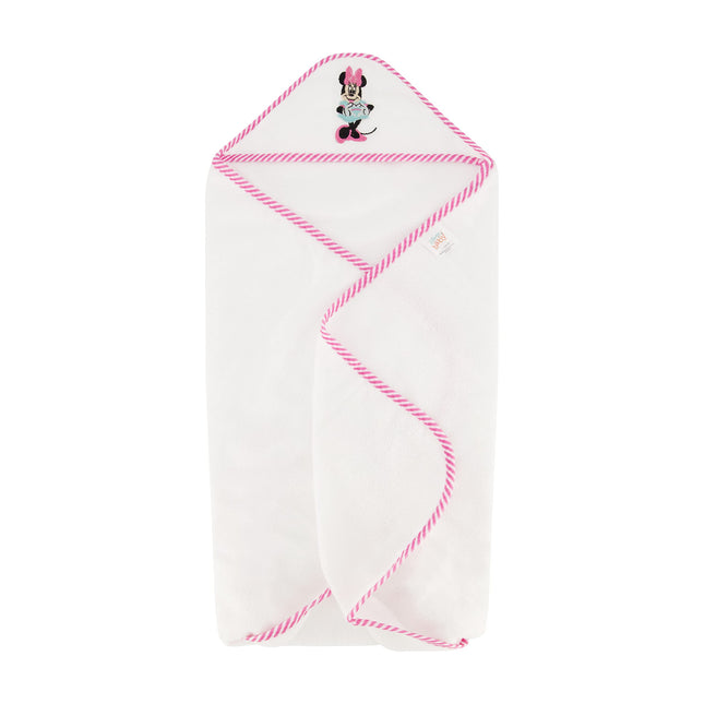 Serviettes à Capuche Disney Cudlie pour Bébé Fille Minnie Mouse, Lot de 2, Motif Pois Joyeux (Roulées/Cartonnées)