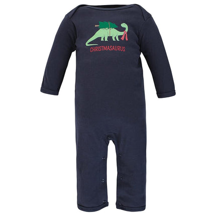 Hudson Baby grenouillères en coton pour bébés filles, Christmasaurus, 3-6 mois