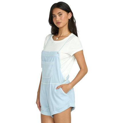 Billabong Women's Wild Pursuit Cotton Twill Blend Romper (XS-XL), Washed Chambray, X-Small