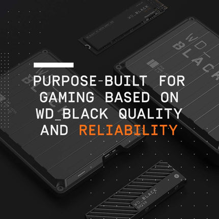 WD_Black P10 6TB Game Drive, Portable External Hard Drive, Speeds Up to 130 MB/s, Works With Console, PC, Playstation, Xbox, Save Up to 125 games, Portable Game Drive, Black