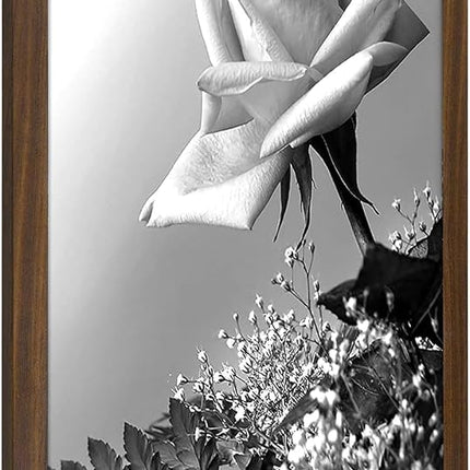 Americanflat 12x18 Poster Frame with Polished Plexiglass - Wide Picture Frames Made of Engineered Wood for Vertical or Horizontal Wall Display - Epic Collection - Mahogany