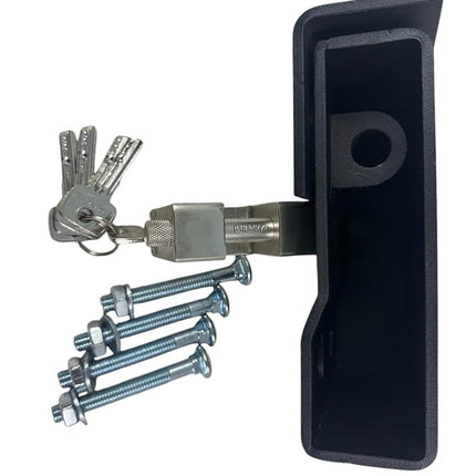 Foghorn Construction Shipping Container Lockbox, Heavy-Duty Steel Security Box with Padlock, 5-Key Set and Mounting Hardware