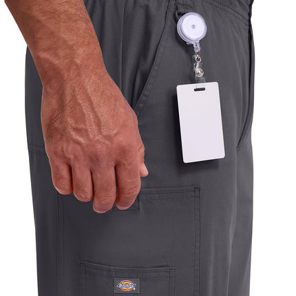 Dickies Men's Pull-On Pant with 7 Pockets Elastic Waistband with Button Closure 81006, Olive, Small