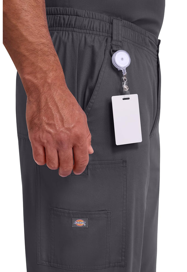 Dickies Men's Pull-On Pant with 7 Pockets Elastic Waistband with Button Closure 81006, Olive, Small