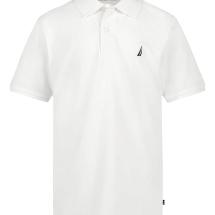 Nautica Short Sleeve Solid Polo Shirt Kids, White,