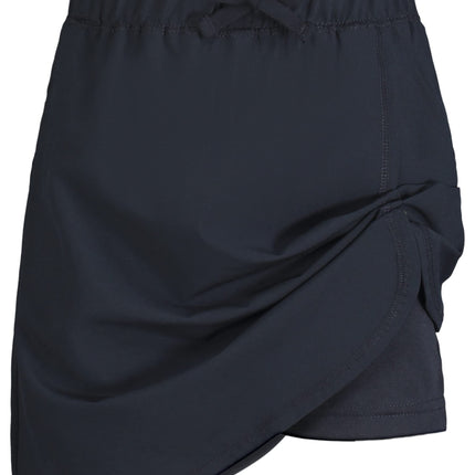 Falda scooter Nautica Girls School Uniform con calzones interiores, pretina de punto y bolsillos funcionales, azul marino/cruzada, talla 12 Plus