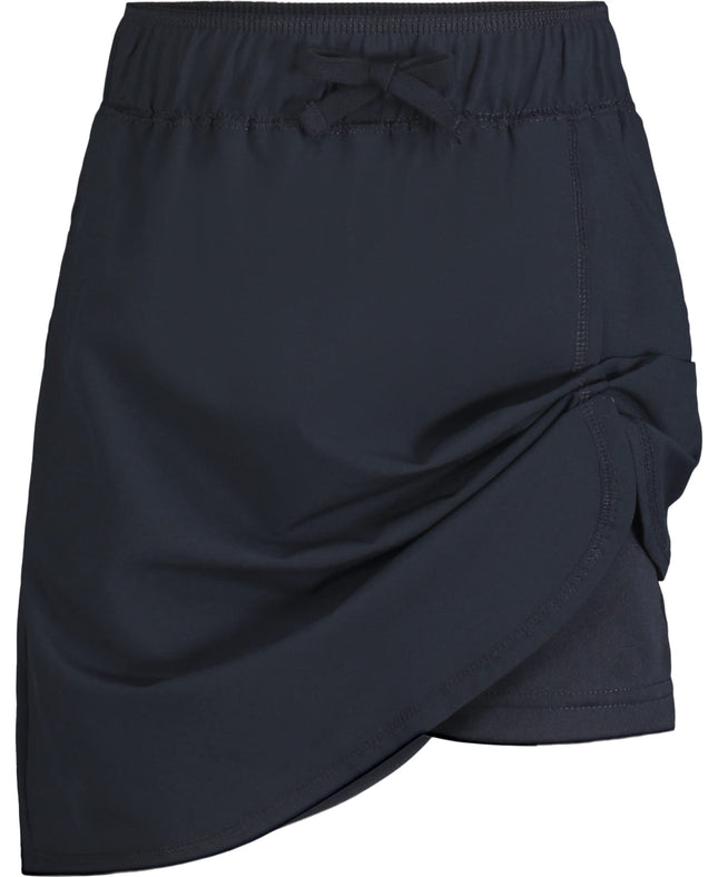 Nautica Girls School Uniform Pull-on Scooter Skirt with Undershorts, Knit Waistband & Functional Pockets, Navy/Wrap, 16