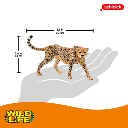 Schleich Wild Life - Realistic Cheetah Figurine Toy - Kids Ages 3+ | 14746