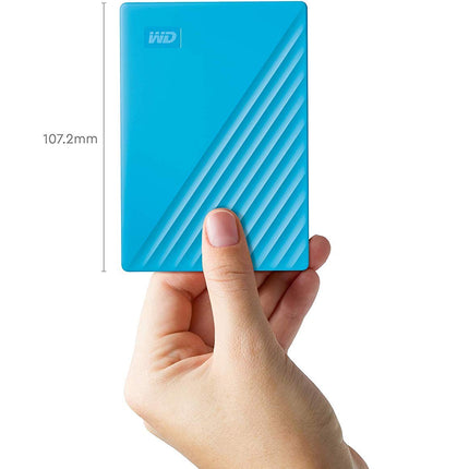 WD 5TB My Passport, Portable External Hard Drive, Blue, Backup Software with Defense Against ransomware, and Password Protection, USB 3.1/USB 3.0 Compatible - WDBPKJ0050BBL-WESN