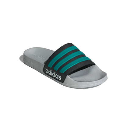 adidas Unisex Adilette Shower Slides Core Black/Pure Teal/Grey Two 17 UK 53 EU