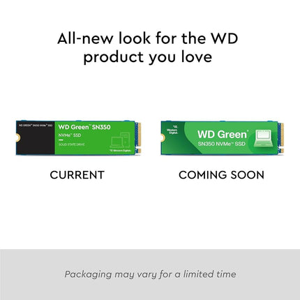 WD Green SN350 500GB M.2 NVMe SSD, with 2400MB/s Read Speed and Up to 1500MB/s Write Speed
