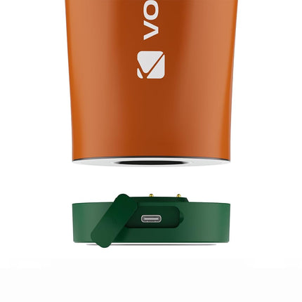 VOLTRX ChillMix Shaker Bottle Insulated Stainless Steel - USB C Rechargeable Electric Protein Shake Mixer, Shaker Cups for Protein Shakes and MealReplacement,(Neon Carrot)