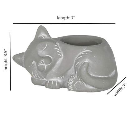 GARDENGOODZ 260010P-396 Sleeping Cat Planter, Small Natural