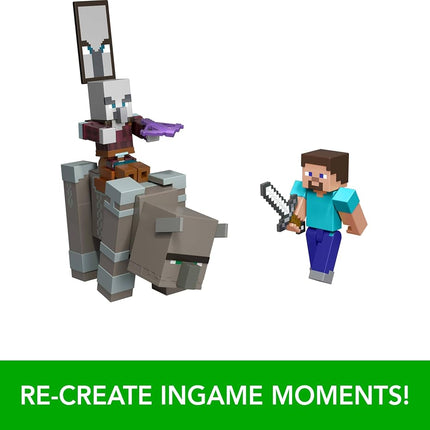 Mattel Minecraft Village Raid Pack with 3 Action Figures & Accessories