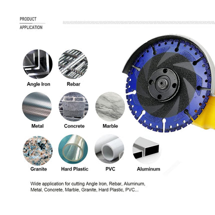 SHDIATOOL Rescue Demolition Diamond Blades for ALL-CUT 7“/180mm Metal Marble Aluminum Pipe Iron Hard Plastic PVC Cut-off Wheel