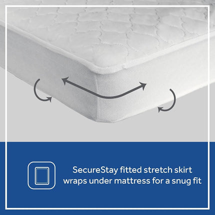 Lot de 2 protège-matelas imperméables Sealy pour lit de bébé/enfant - 100 % imperméable, jupe élastique profonde, lavable en machine et passe au sèche-linge 52"x28" - 2 protège-matelas (blanc)